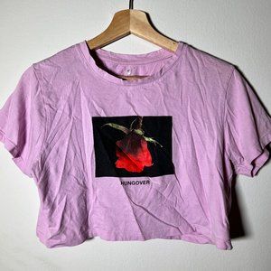 Hungover purple Crop Top